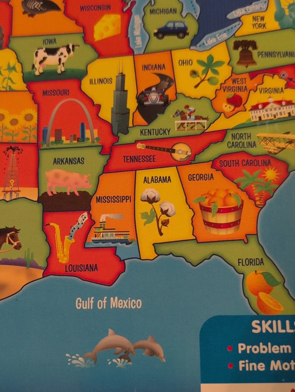 Melissa & Doug USA Map Floor Puzzle 42 Pc
